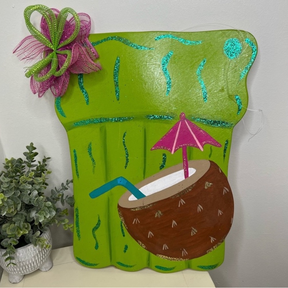 Pool Float and Cocktail Door Hanger